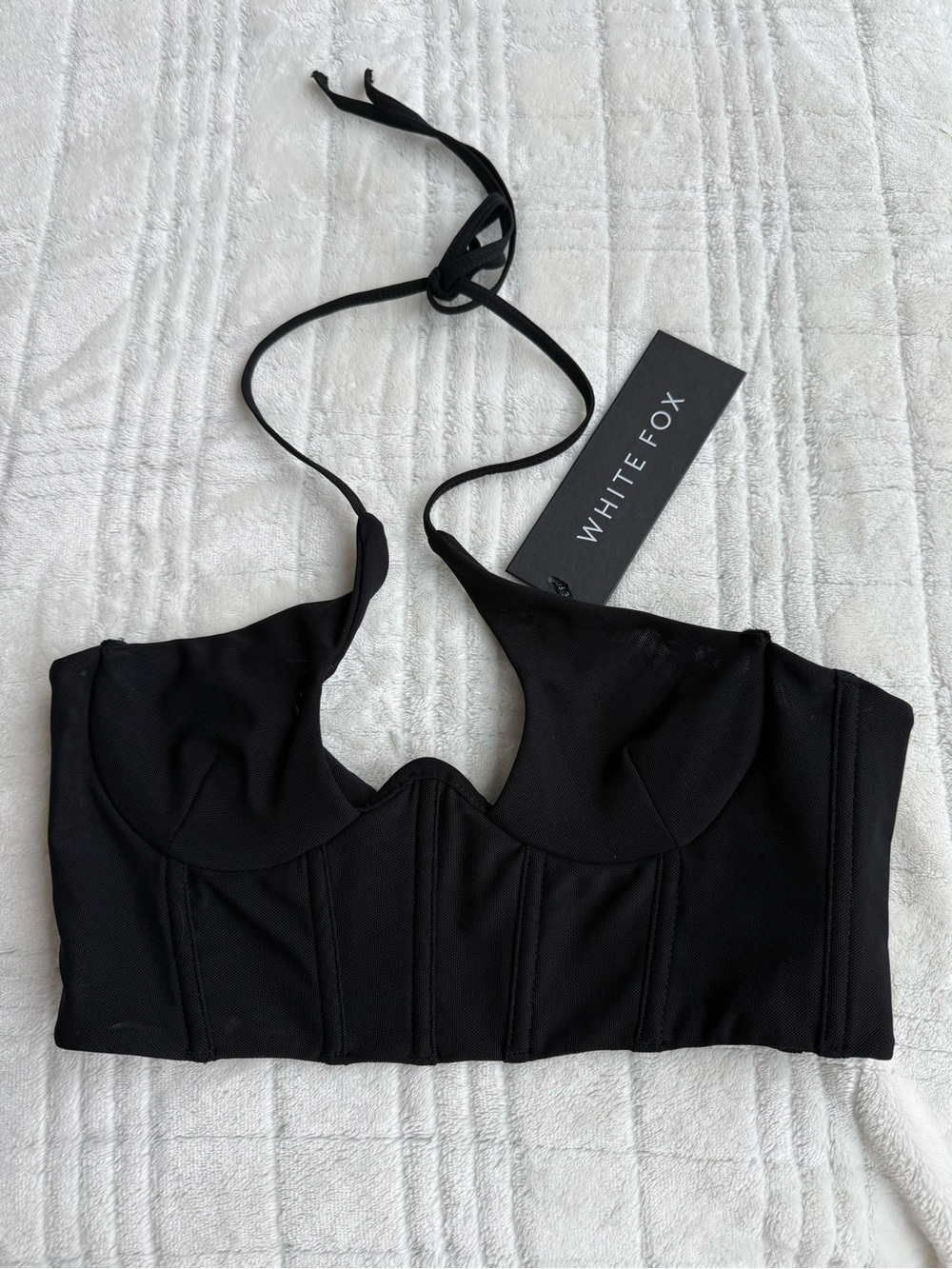 White Fox Boutique Black Halter Bustier